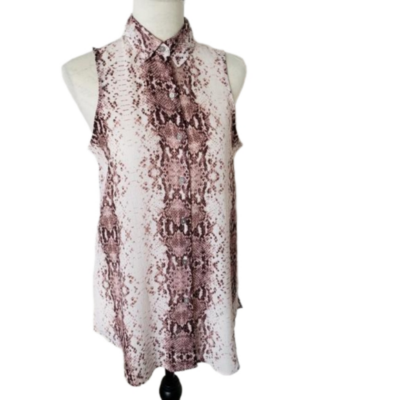🔥Rachel Zoe blouse pink snake print  size size small 🔥 - Picture 1 of 11